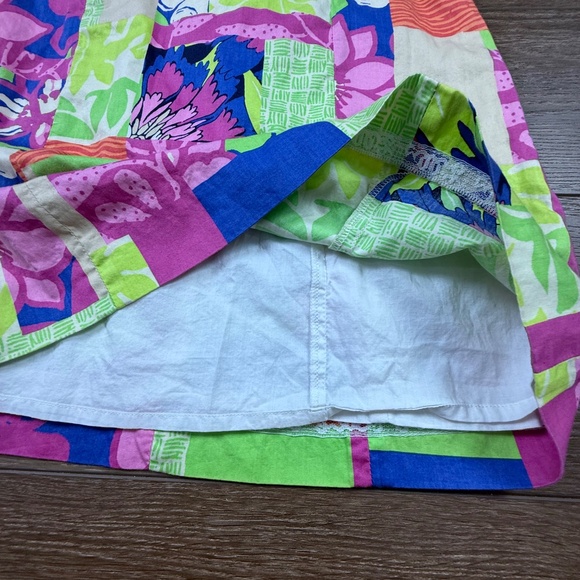 Lilly Pulitzer Women's Patchwork Strapless Cotton Dress Size 2 Summer, Preppy - Picture 4 of 10